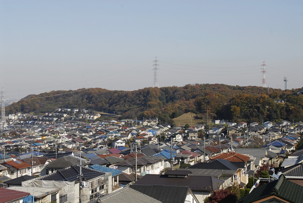 平山から七生公園を望む