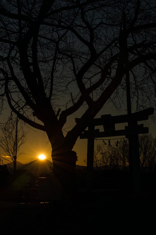 新年元日、日本晴れ