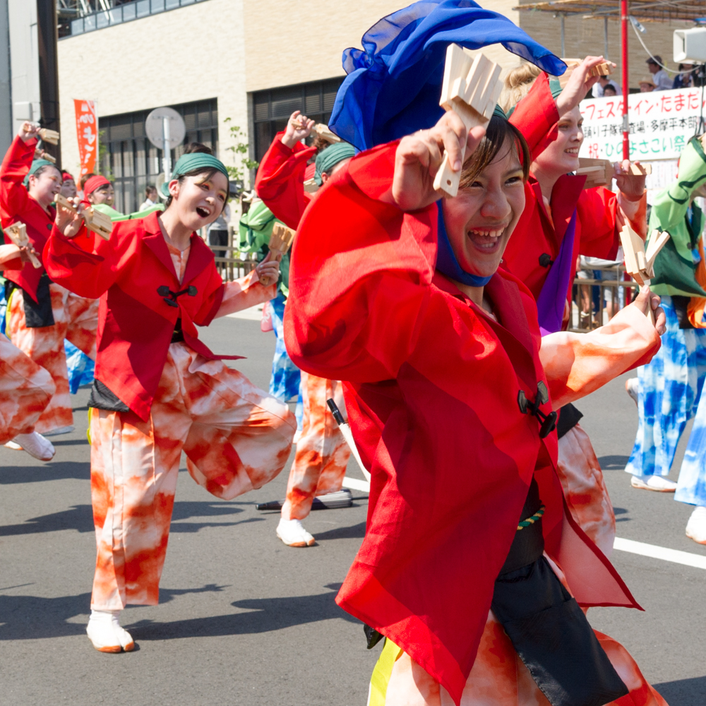 新しくなった街で、ひのよさこい炸裂