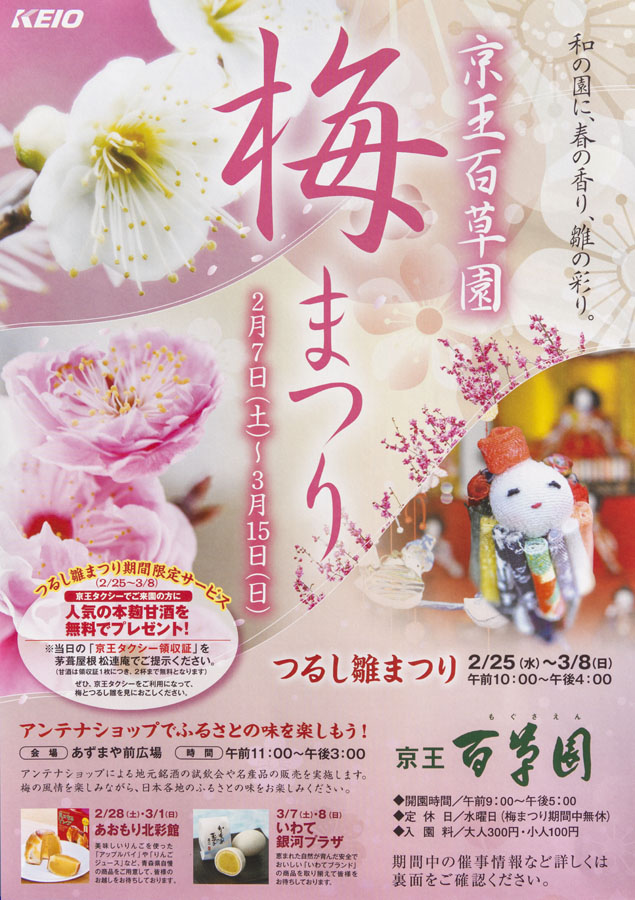 2015京王百草園「梅まつり」開催