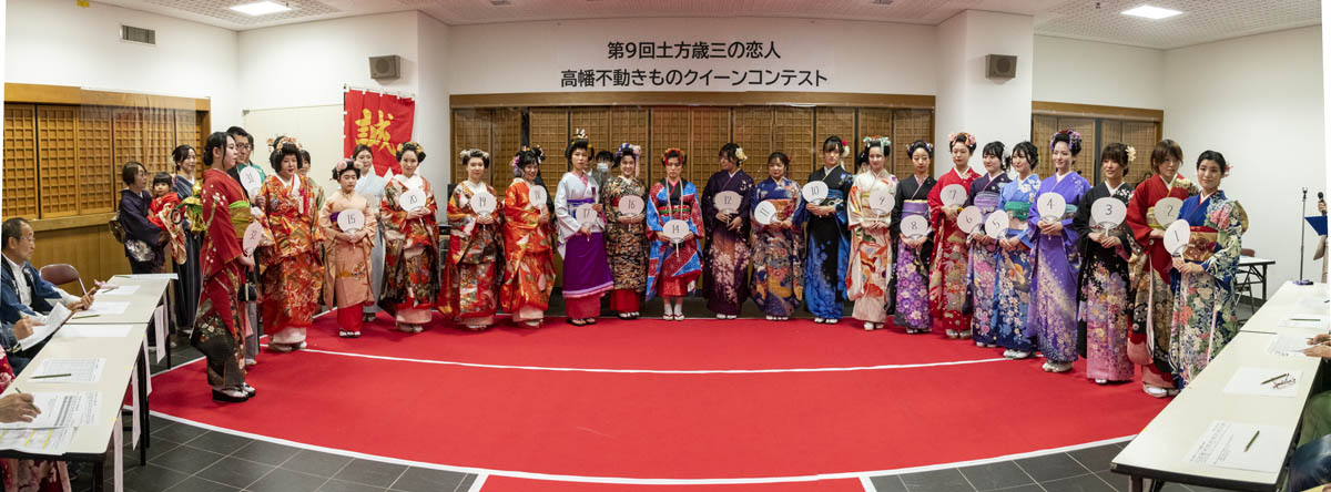 ひの新選組まつり「待たせたな！」、でも、雨には参った、ねっ。