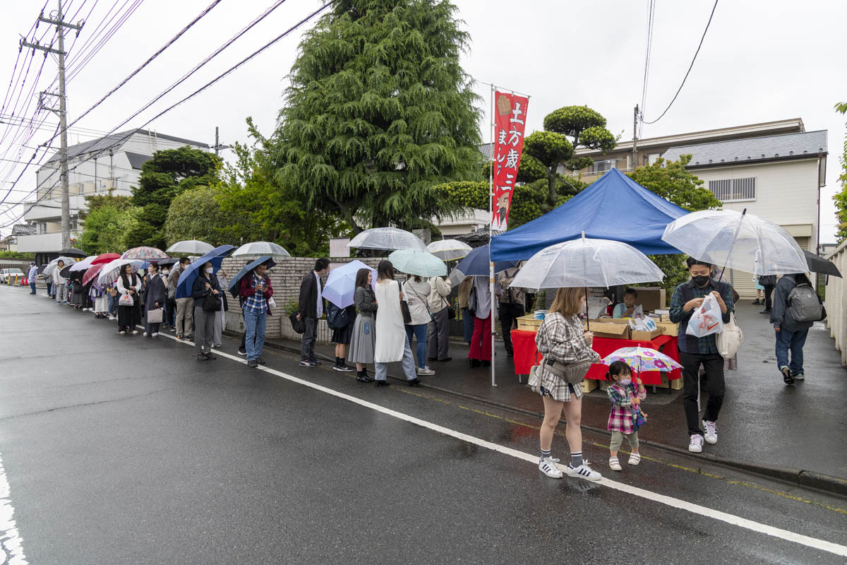 ひの新選組まつり「待たせたな！」、でも、雨には参った、ねっ。