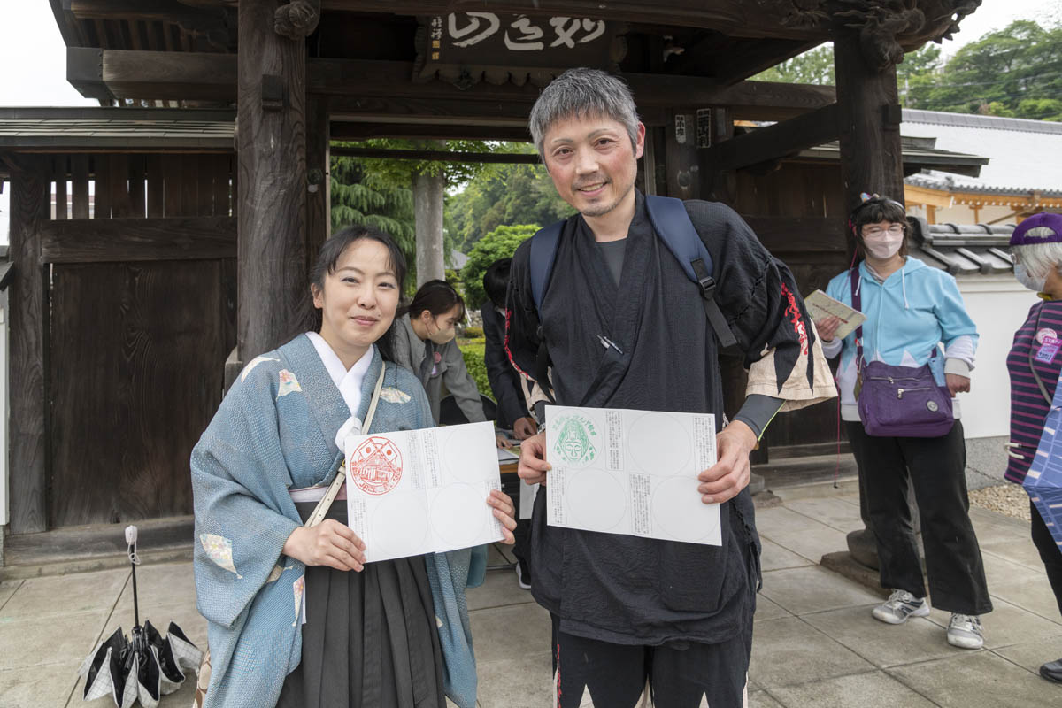 ひの新選組まつり「待たせたな！」、でも、雨には参った、ねっ。