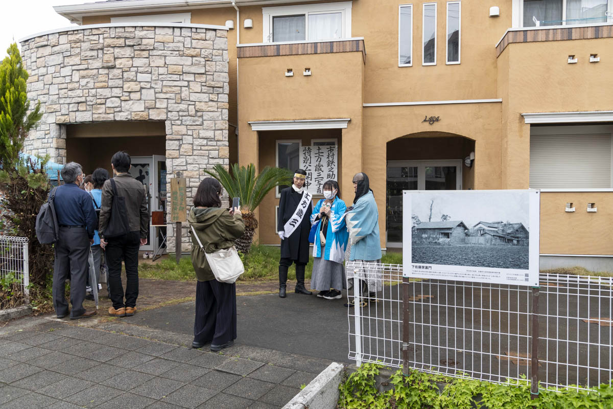 ひの新選組まつり「待たせたな！」、でも、雨には参った、ねっ。