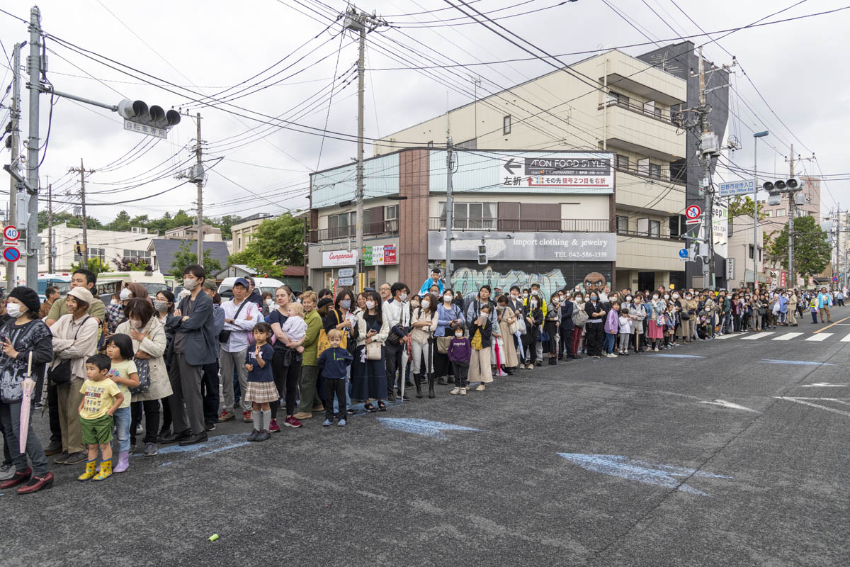 ひの新選組まつり「待たせたな！」、でも、雨には参った、ねっ。